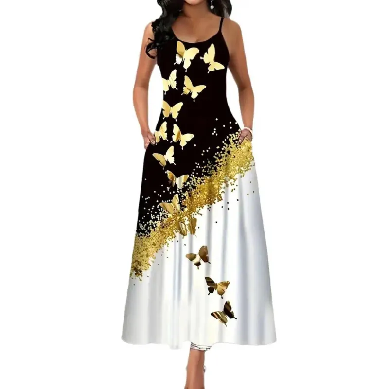 knee length dresses for ladies Blue Morpho Butterfly Dress