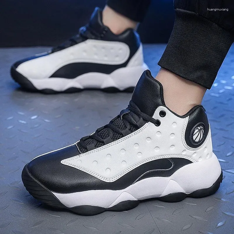 Basketball Shoes PU Leather Mens For Men High-Top Sneakers Sport Anti-Slip Big Size 47 48