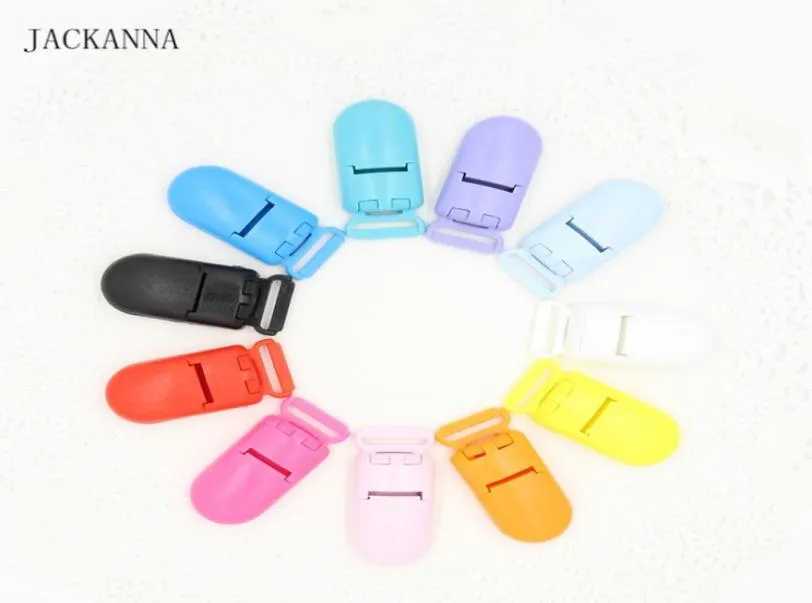 20Pcs 15MM KAM Plastic Clips Transparent Pacifier Clips Soother Holder for Baby Pacifier 11 Colors to Choose5096943