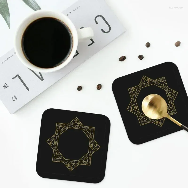 Tapetes de mesa ramadan-eid-mubarak, porta-copos de cozinha, antiderrapante, copo de café, decoração para casa, conjunto de 4 almofadas de mesa