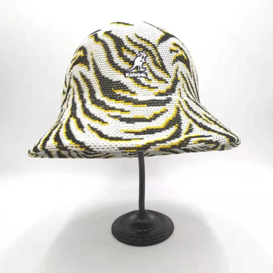 Kangaroo Fisherman Hat Men and Women Kangol New Leopard Pattern Tiger Dome Basin Frog Designer Q0703303j