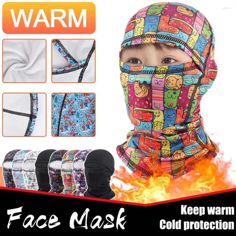 Bandanas Winter Windproof Warm Balaclava Children Adult Unisex Fleece Face Mask Cold-Resistent Cycling Motorcykelklättring Skidskydd