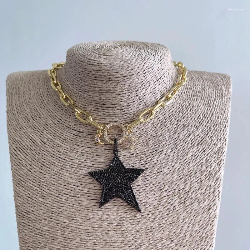 Pendant Necklaces 5Pcs/Lot Dainty Lovely Jewelry Star Moon Chain Necklace