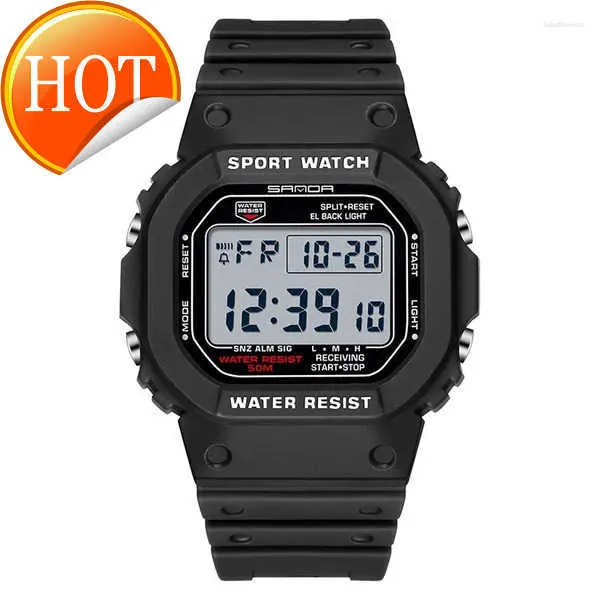 Wristwatches Digital Watch SANDA 2107 Waterproof Luminous Military Sports Men Wristwatch Mens Watches Relogio Masculino Relojes Para Hombre