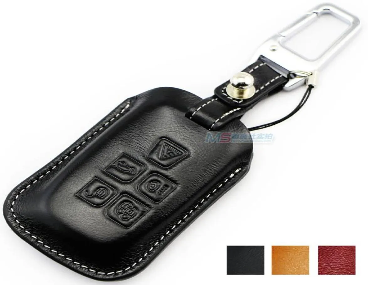 재규어 XE XJ XJ XC FTYPE 원격 키 커버 지갑 키 체인 키 체인 키 체인 키 체인 4155011의 Muticolor Genuine Leather Key Holder Case Shell