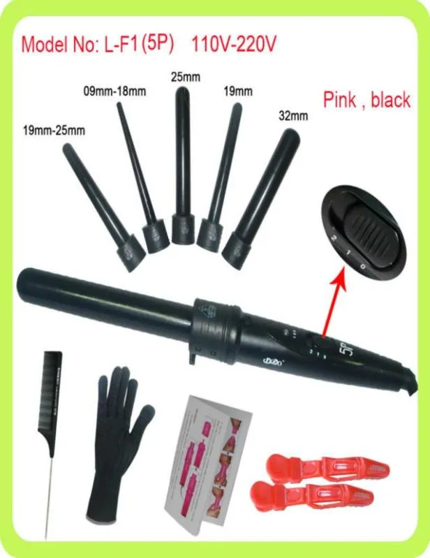 410F 5 Part Hair Curling Iron Machine 5P Ceramic Hair Curler Set 5 Sizes 0932mm Curling Wand Rollers8513943