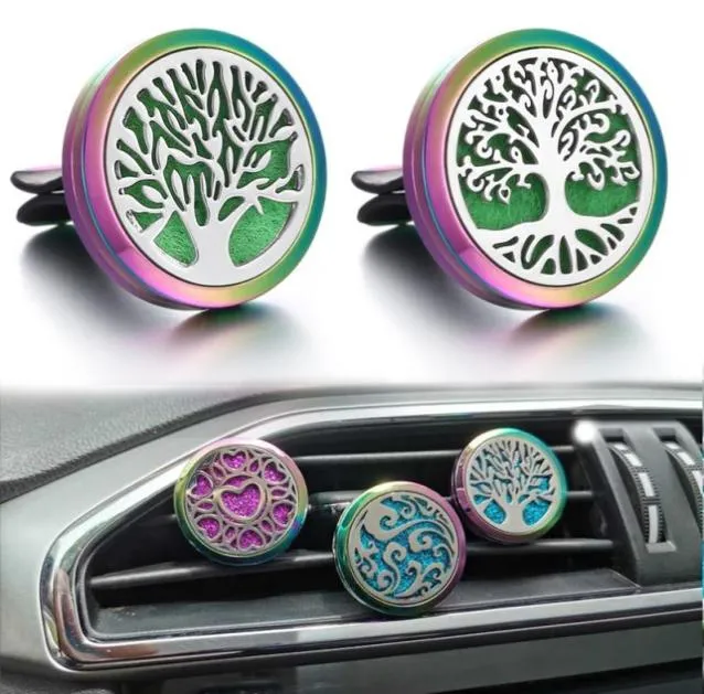 Stainless steel Car Fragrance Diffuser Vent Clip Cars Air Freshener Perfume Clamp Aromatherapy Essential Oil Diffuser with Refill 3066053