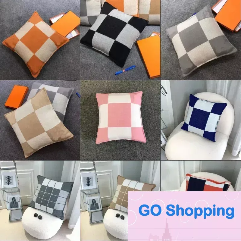 Wholesale Letter Designer Pillow Bedding Home Room Decor Pillowcase Couch Chair Sofa Orange Car Thick Cashmere Cushion Multisize Men Women Pillows