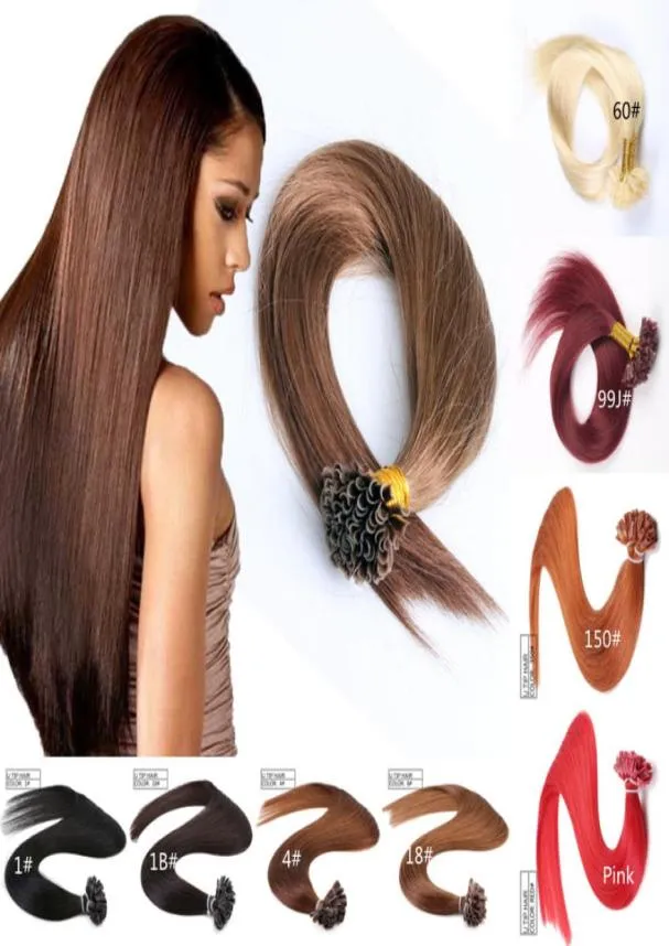 Hoogwaardige 9 AVirgin Menselijk Haar U Tip in Hair extensions Verschillende Kleur Hele indian remy hair extensions7330645