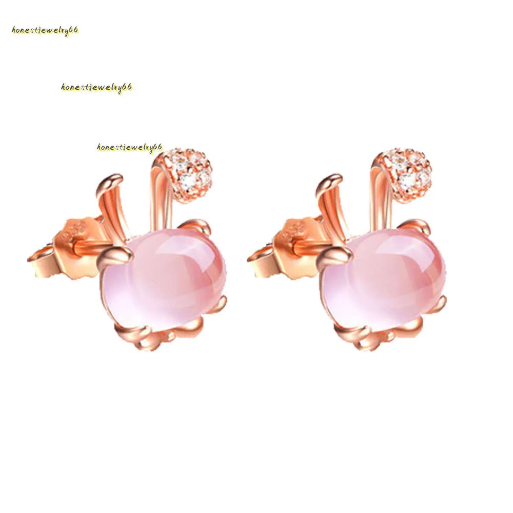 Stud Zilveren Oorbel Mooie Tiny Rabbit Ear Stud Voor Vrouwen Meisjes Mode-sieraden Cadeau Hibiscus Steen Kristallen Oorbellen 2024 Oorknopjes Oorbellen Cadeau Dameswinkels