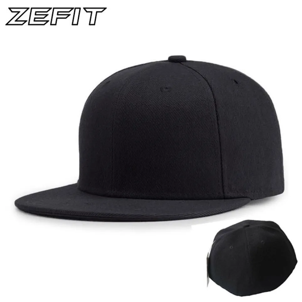 Casquette à fermeture complète vierge pour hommes et femmes, casquette de loisirs à bord plat, hip hop, personnalisée, de haute qualité, ajustée, hat296N