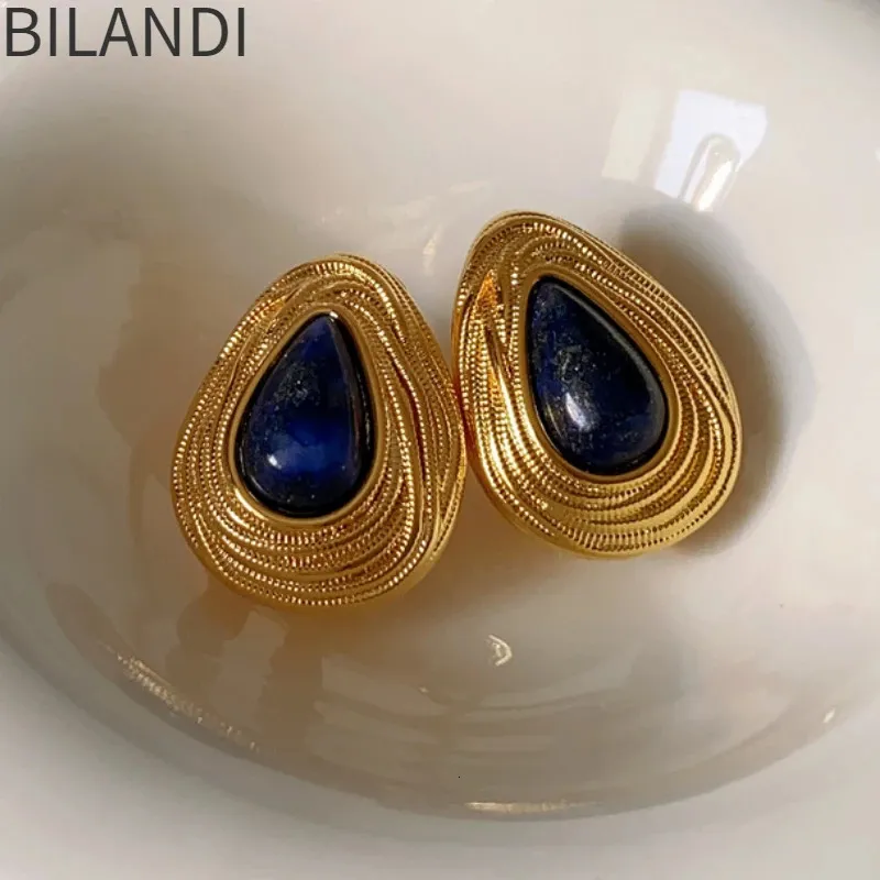 Royal Blue Teardrop Earrings For Women - Small Navy Blue Waterdrop Dangle Earrings, Lightweight Drop Hook Jewelry Gifts