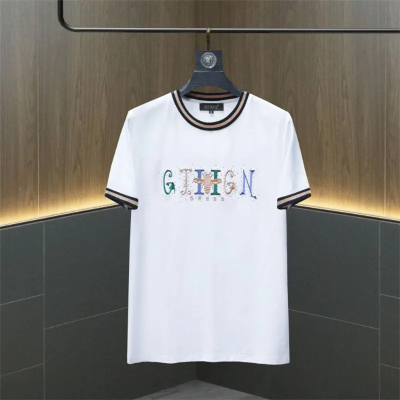 Ny 2024 Luxury Summer Designer T Shirt For Men Women Tee Shirts With Letters Round Neck Tshirts Short Sleeved Tees Top Breattable Clothing Size M-5XL