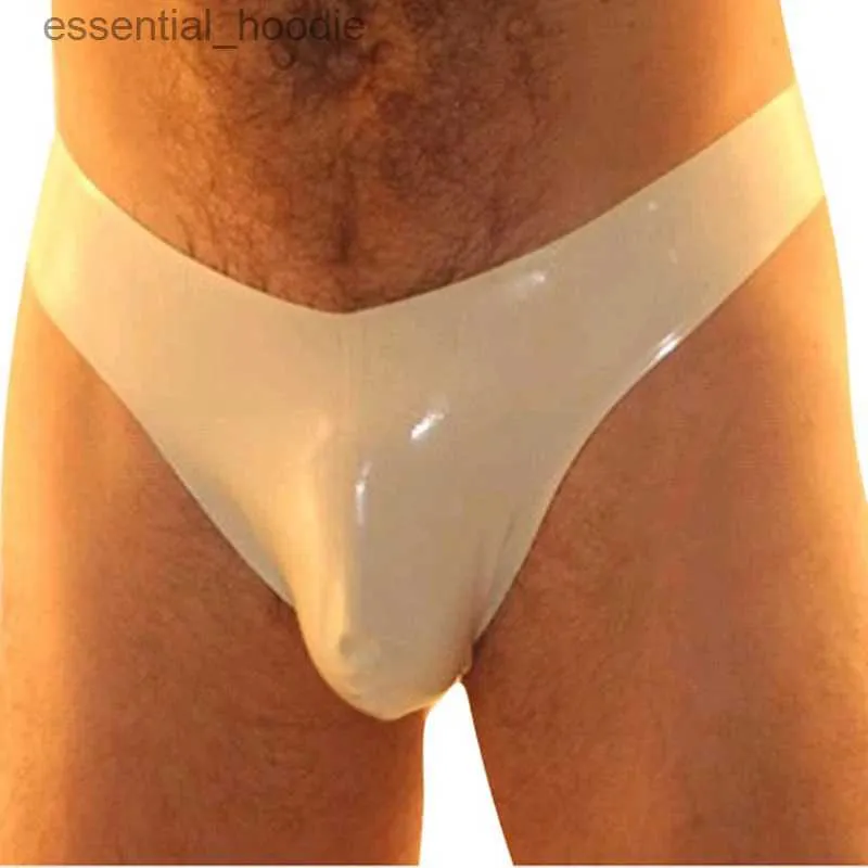 Men's G-Strings Latex briefs sexy panties fetish underwear nature rubber boxers plus size customizationC24315