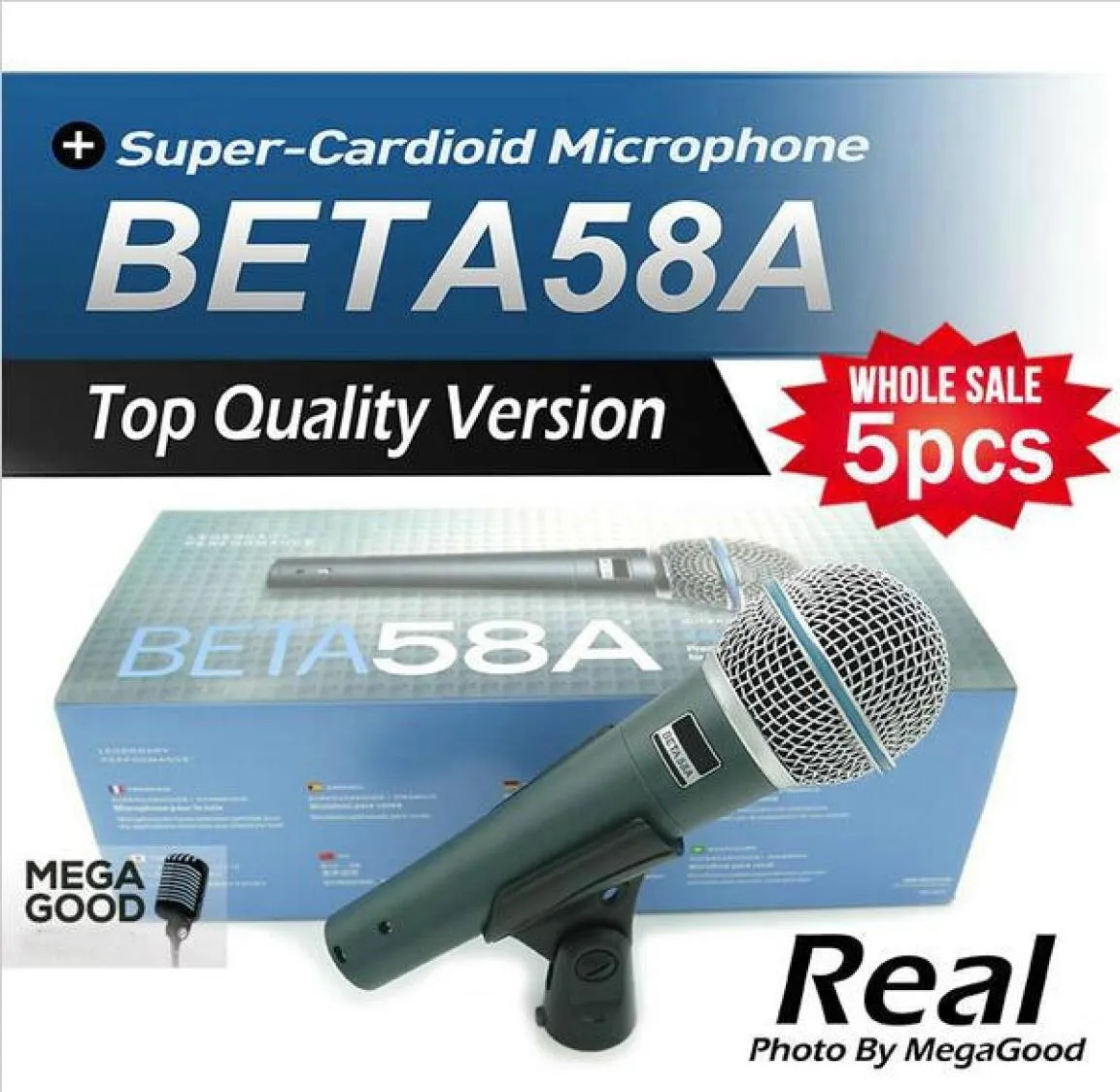 microfono 5pcs Top Quality Version Beta 58 a Vocal Karaoke Handheld Dynamic Wired Microphone BETA58 Microfone Beta 58 A Mic m2666343