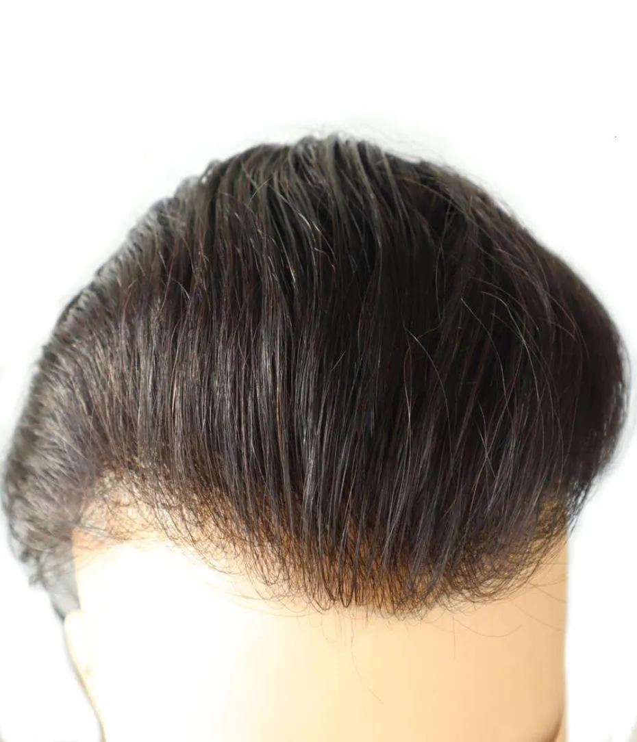 CkcNg Super Thin Men Toupet Linea capelli naturali India Men039s parrucca8443663