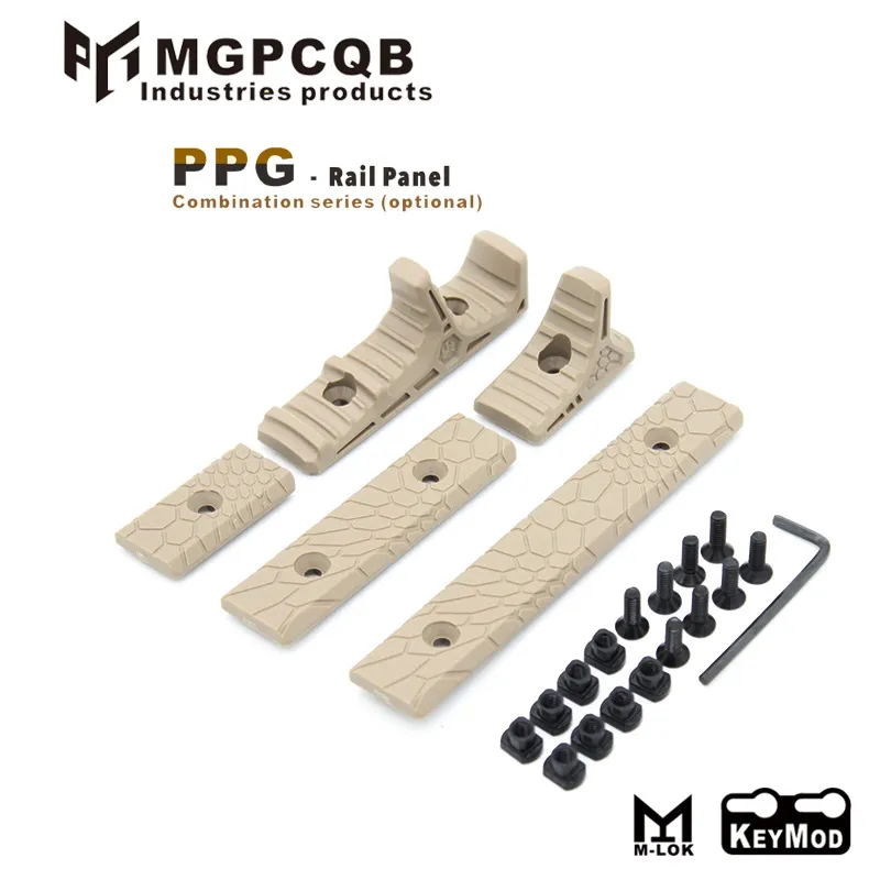 Accesorios de juguete Magap modelo PPG Hand Stop Woodblock+Bloque de mano Complete Compatible con KeyMod y MLOK