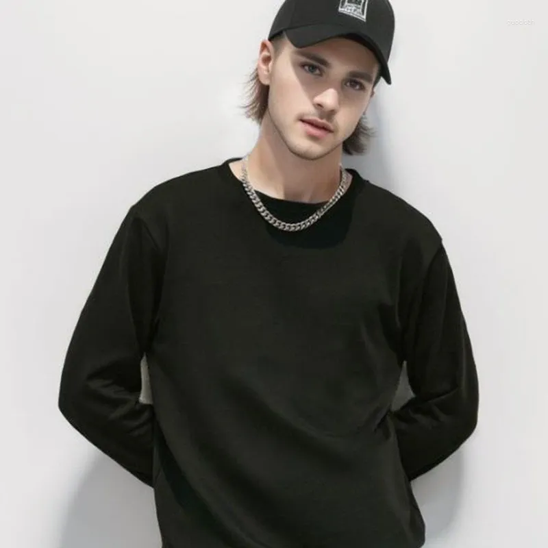 Men's Hoodies 300g Mens Spring Cotton Crew Neck High Quality French Terry Plus Size Sweatshirts 3D Puff Print Hip Hop Casual Tops