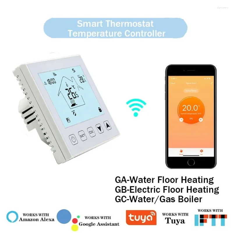 Smart Home Control Tuya Wi -Fi termostat kontroler temperatury wodnej/elektrycznej podłogi Water/Kotł gazowy Współpracuje z Alexa Google