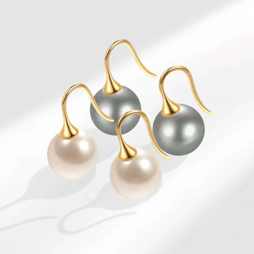Gancio per l'orecchio Shijia di nuovo stile per orecchini leggeri di alta qualità da donna, orecchini di perle piccoli e popolari