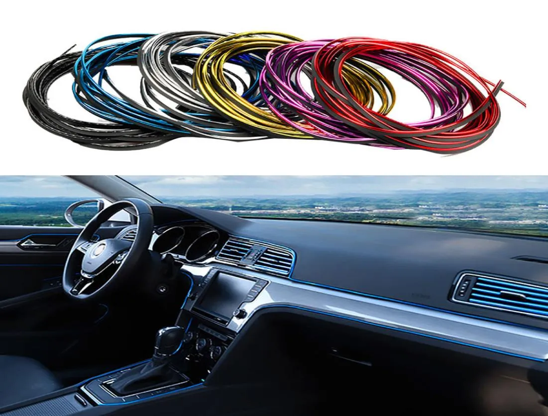 Universal Car Strips DIY Flexible Interiors Moulding Trim Auto Central Control and Door Anticollision Decoration Accessories8949285