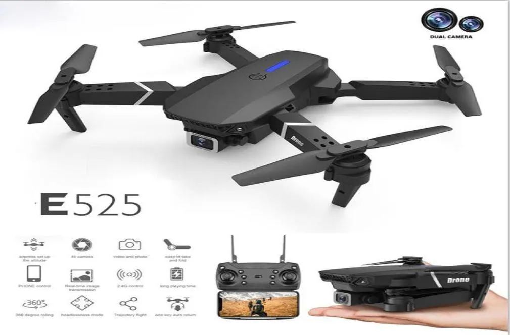 Inteligentne samoloty UAV LSE525 Drone 4K HD Duallens Zdalne sterowanie elektryczne mini drony Wi -Fi 1080p Transmisja w czasie rzeczywistym Folda2320669