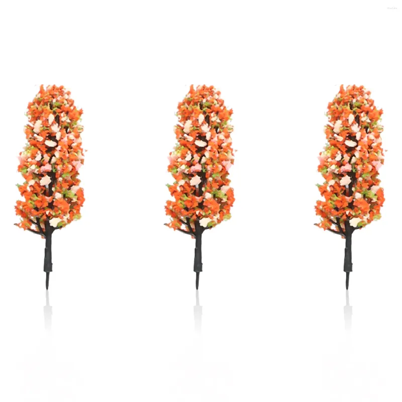 Dekorativa blommor Tillbehör Hållbara användbara modellträd mini landskap 15st dekoration landskap layout skala miniatyr järnväg
