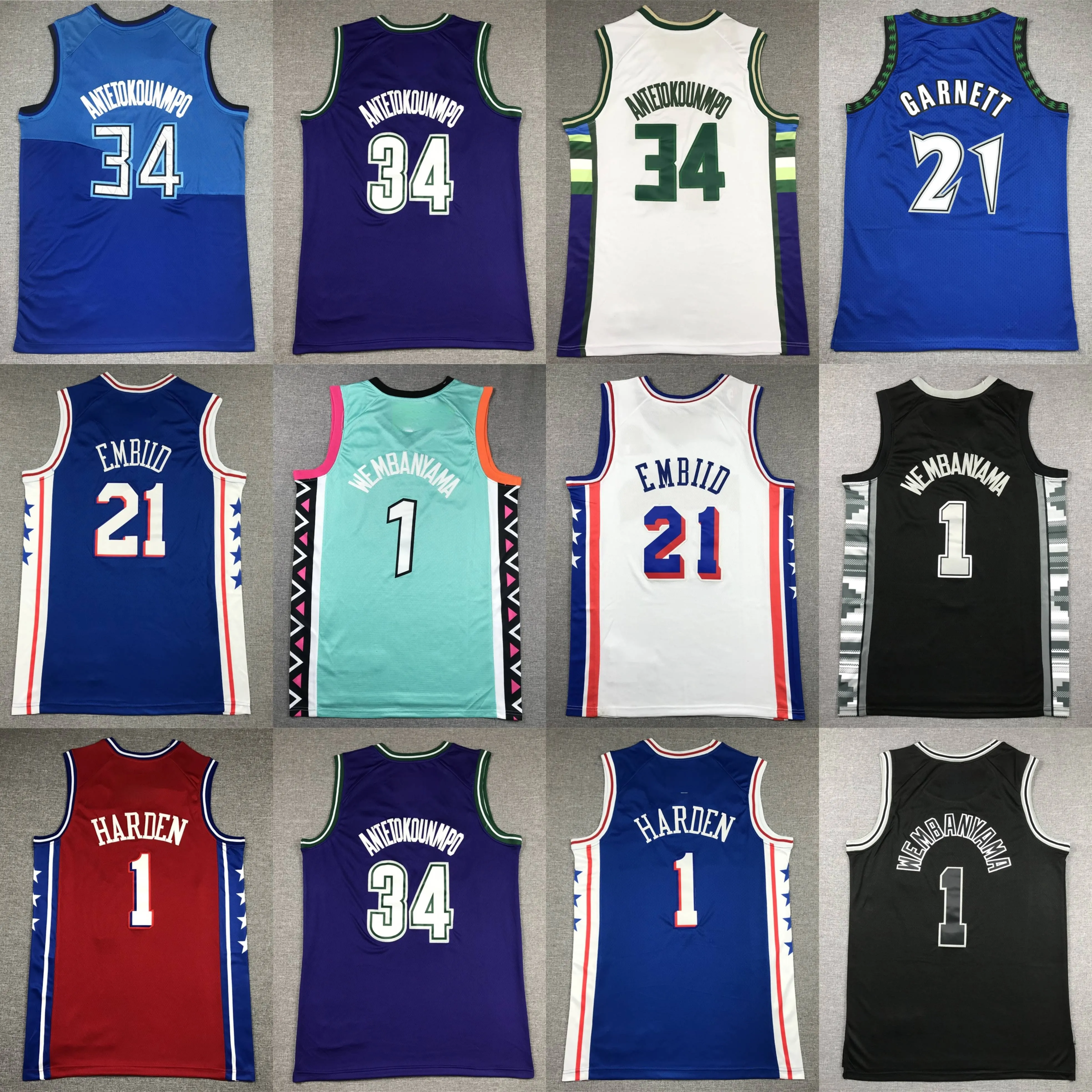 24 estilos de camisetas de basquete Embiid, Alphabet Embiid, camisetas Devin Banyama, roupas esportivas ao ar livre