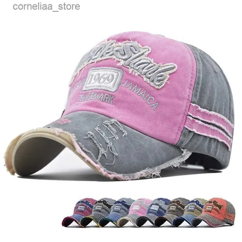 Bonés de bola Homens Mulheres Bonés de Beisebol Ajustável Casual Retro Bordado 1969 Algodão Chapéus de Sol Unissex Cor Sólida Visor Ao Ar Livre Equipado HatsY240315