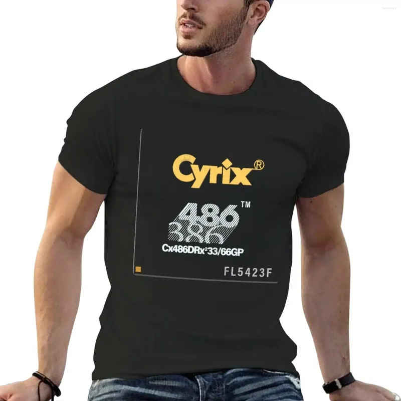 Topy z czołgami męskimi Cyrix 486DRX Vintage CPU T-shirt Szybki suszący niestandardowe koszulki T-koszulki dla mężczyzn graficznych