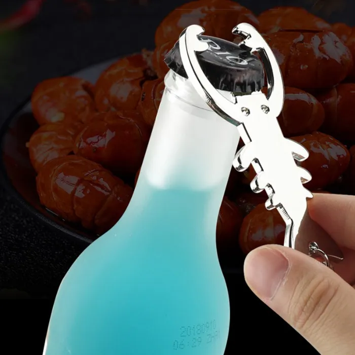 Cartoon Lobster Bottle Opener Keychain Beer Opener Key Chain Promotion Surfboard Keyring Jewelry