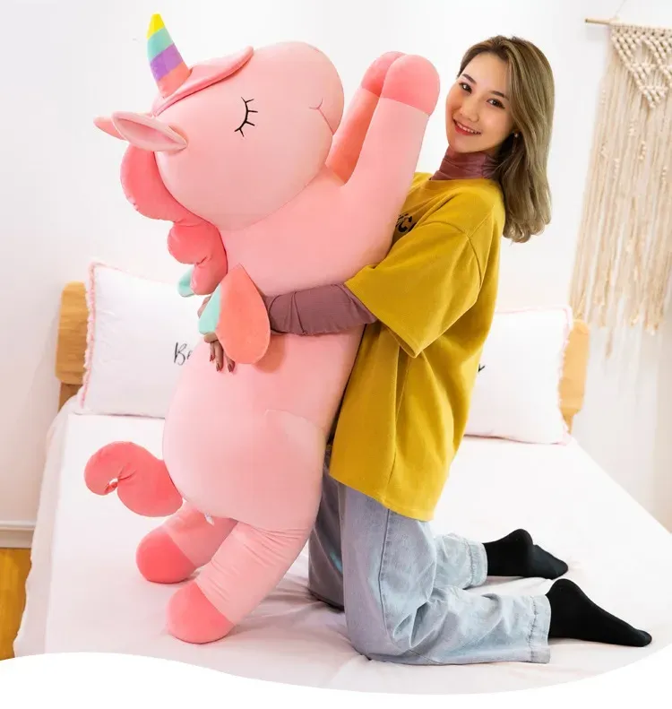 Cool Stuff Pink Pony Baby Plüsch Umarmung Plüsch Einhorn Plüschtier Regenbogen Pony Puppengröße Pferd Kinderkissen Spielzeug Peluche Einhorn Weihnachtsgeschenk