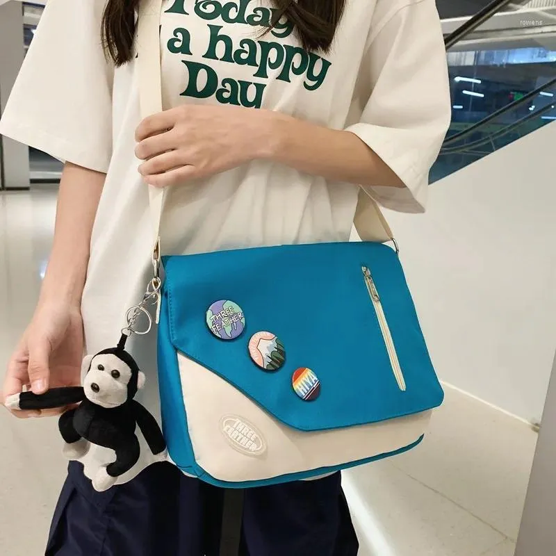 Bag kadın erkek omuz crossbody japon büyük postacı çantalı öğrenci 2024 naylon messenger çantaları büyük kitap çantası kadın el çantası