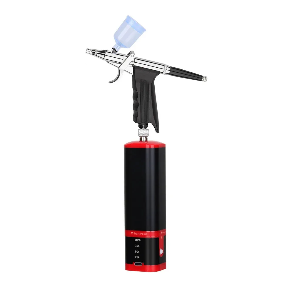 The Handheld Electric Mini Master Cordless Airbrush With Piston Air Compressor Temporary Tattoo Kit 240304