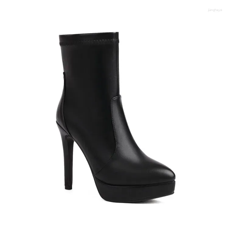 Boots Oversize Large Size Big Super High Heel Womens Fashion Height Increasing Simple And Elegant Trend
