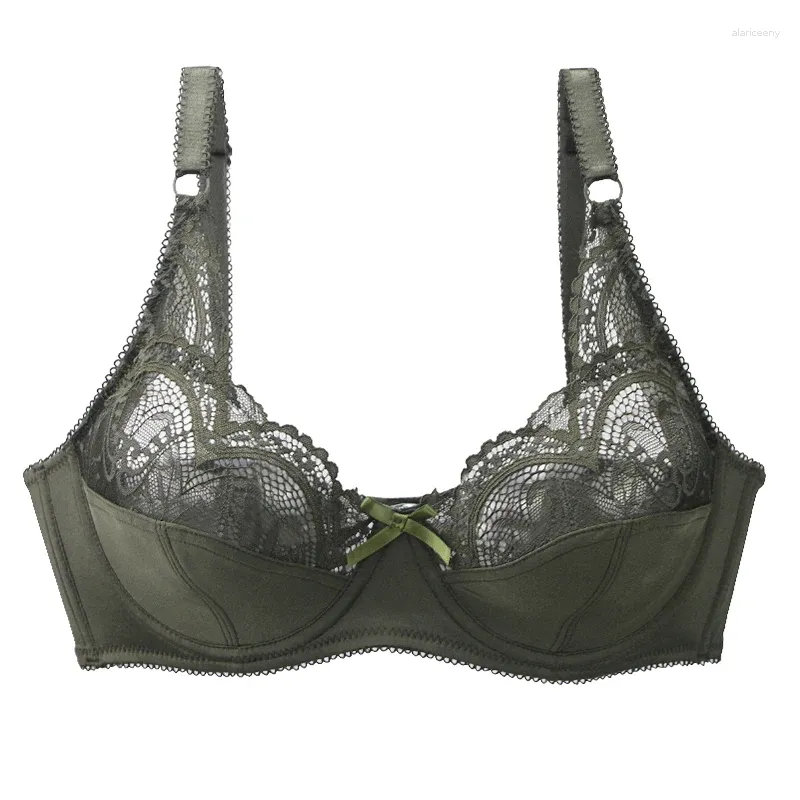 BRAS 2024 Sexy BCDE Cup Sous-vêtements Mesh See-Through Plus Taille Soutien-gorge Noir Blanc Beige Rouge Menthe Vert Violet Lingerie