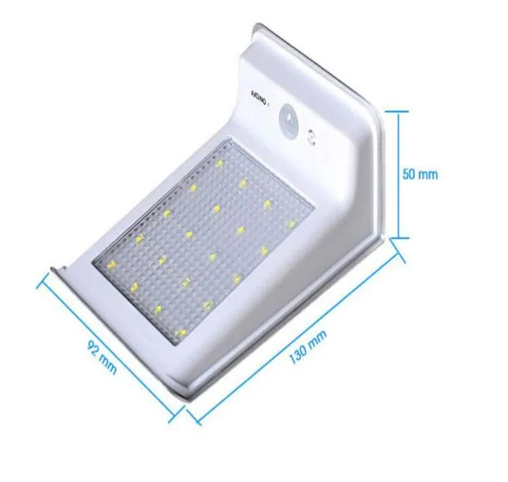 20 LED lumière solaire extérieure PIR capteur de mouvement solaire applique murale étanche jardin rue sécurité solaire Lamp3944800