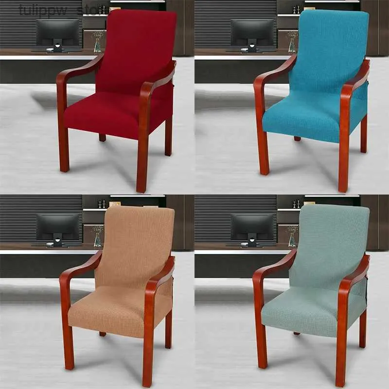 Chair Covers Elastic Universal Wood Chair Cover Home Bench Seat Sitting Armrest Office Wooden Chair Slipcover Single Sofa Cover L240315