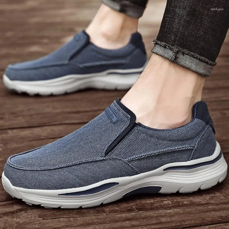 Scarpe casual Mocassini da uomo Mocassini da uomo di grandi dimensioni con testa tonda in tela Sneakers da guida leggere antiscivolo per esterni Chaussures Sport Homme