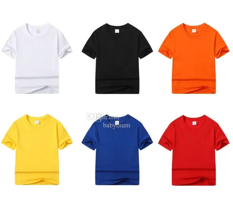 T-shirts pour enfants hauts bébé garçon coton à manches courtes hauts filles enfants 100% coton couleur de base vêtements garçons filles t-shirts vêtements à manches courtes de haute qualité