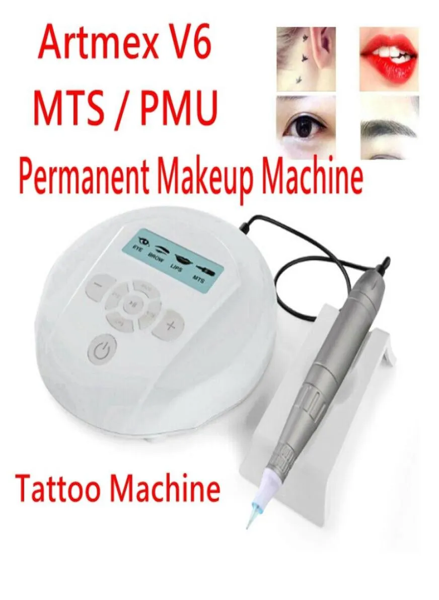 Digitale Semi Permanente Make-Up Tattoo Machine MTS PMU Systeem Wenkbrauwen Lip Eyeliner Derma Pen Artmex V6 DHL9023639