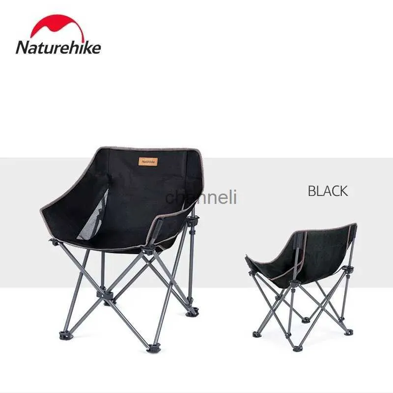 Mobília de acampamento Naturehike 2024 Cadeira de lua dobrável Equipamento ao ar livre Portátil Camping Sketch Diretor Encosto confortável Banco de pesca YQ240315