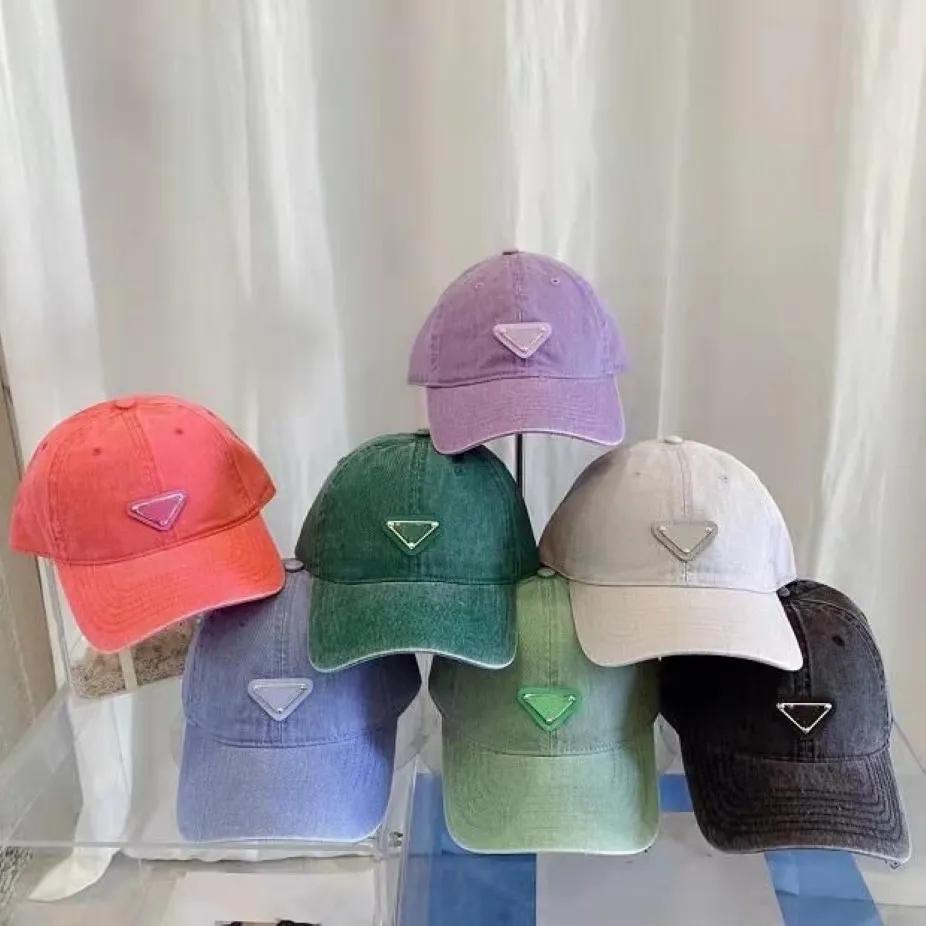 Moda 7 kolorów czapka kulowa męska designer baseballowy luksusowe czapki unisex regulowane czapki uliczne dopasowane swobodne sportowe sporty casquette Tria302J