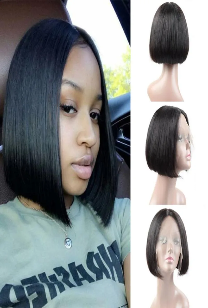 ishow t swiss lace front wigs short bob frontal wig 814inch Straight Human Hair Wigs Brazilian Virgin for Women All Ages Natural 1379514