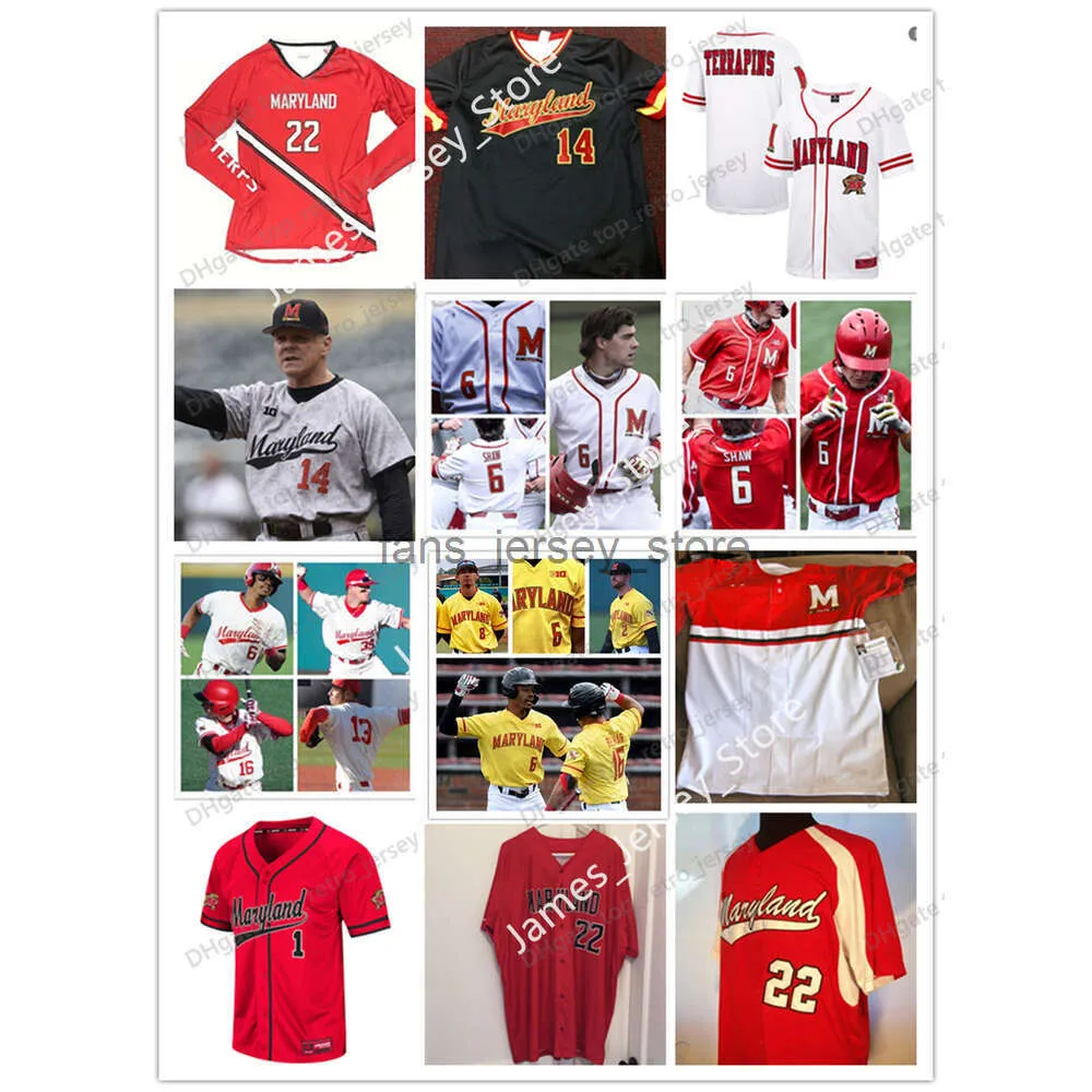 2024 NCAA Custom Maryland Stitched College Baseball Jersey 38 James