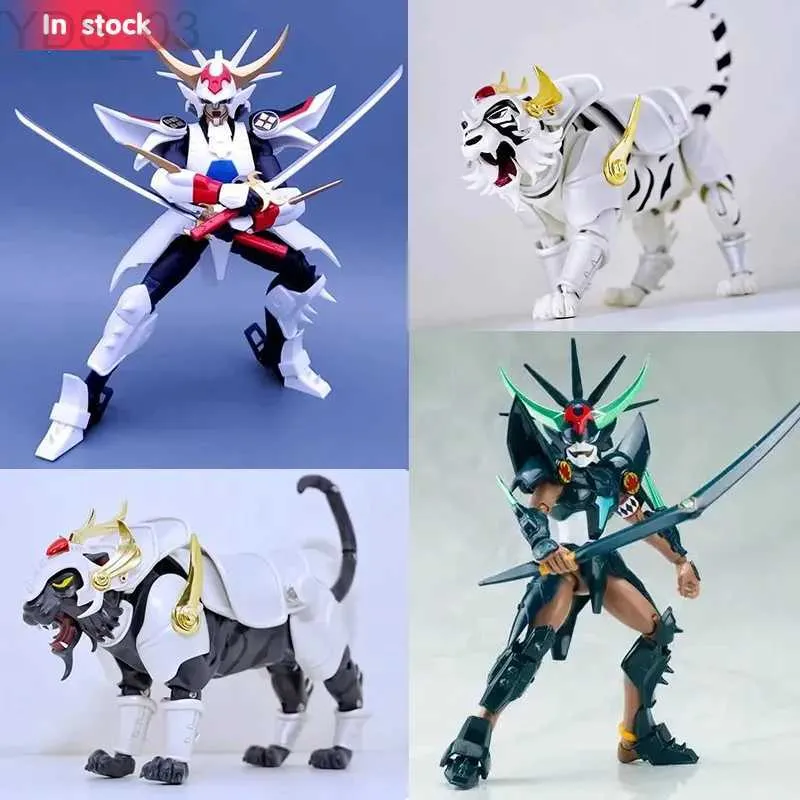 Anime Manga Koo Yoroiden Samurai Troopers Ronin Warriors Armor Plus Kikoutei Rekka Double Armors w Object White Black Tiger Action Figure YQ240315