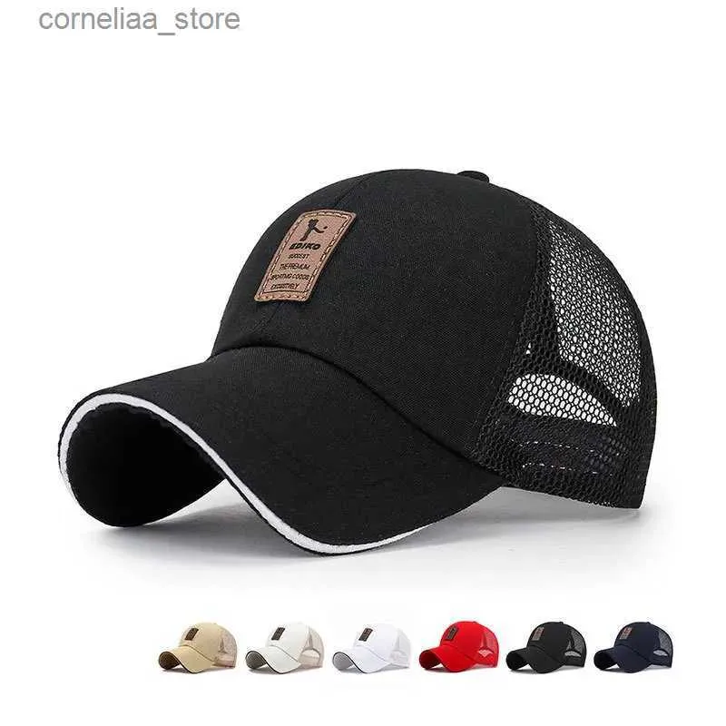 Bollmössor Nya kvinnor män sommar baseball cap andas andan mesh fiske hatt kvinnlig manlig lastbilshatt för kvinnor män dropshippingy240315