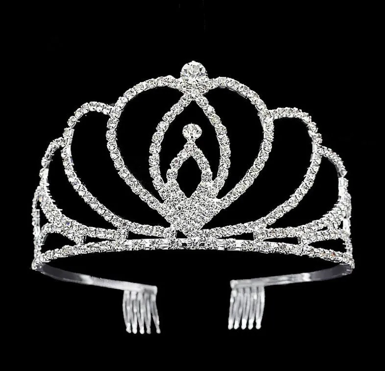 Cristal nupcial tiara festa pageant coroa de luxo banhado a prata coroas de casamento hairband barato grampos de cabelo acessórios de cabelo de casamento of3791659