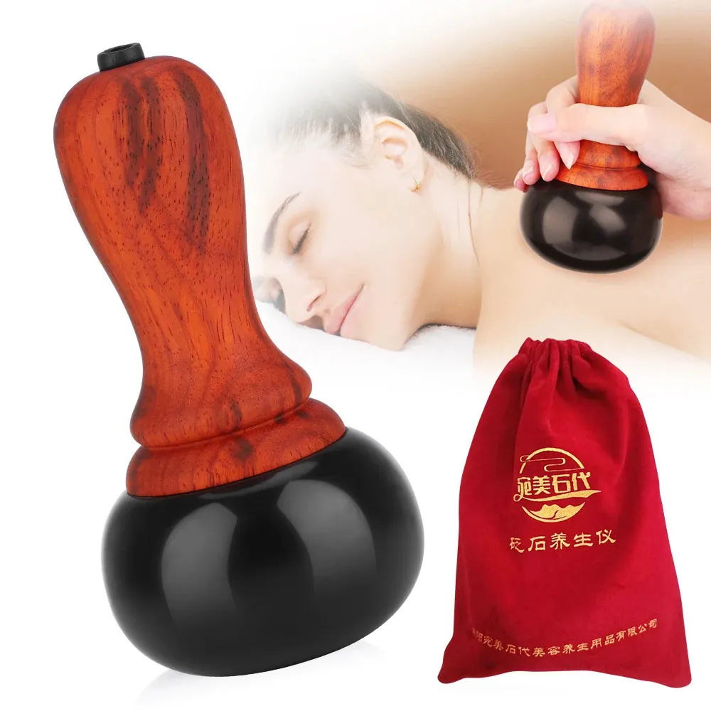 Elektrische Verwarming Bian Stone Gua Sha Massager Comprimeren Lichaam Fysiotherapie Tool Terug Gezicht Massage Warm Moxibustion Guasha 240313