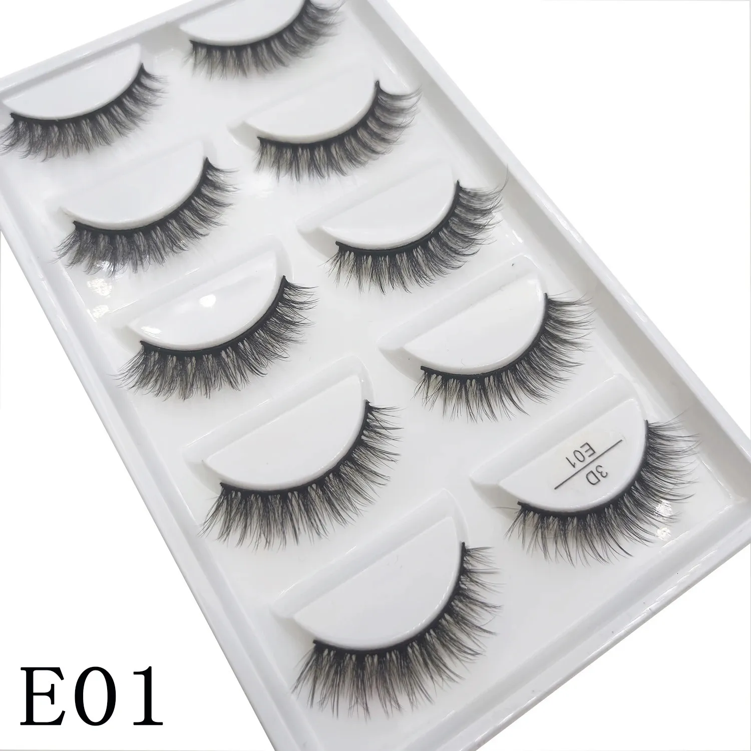 27 Style 5 Par 1050100 Boxar Natural 3D Mink False Eyelashes Makeup Fake Eye Lashes Faux Cils Make Up Beauty Maquiagem 240313